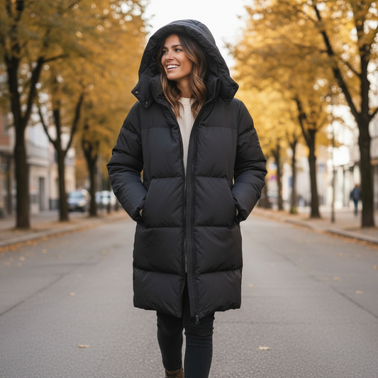 Mörkblå täck kappa