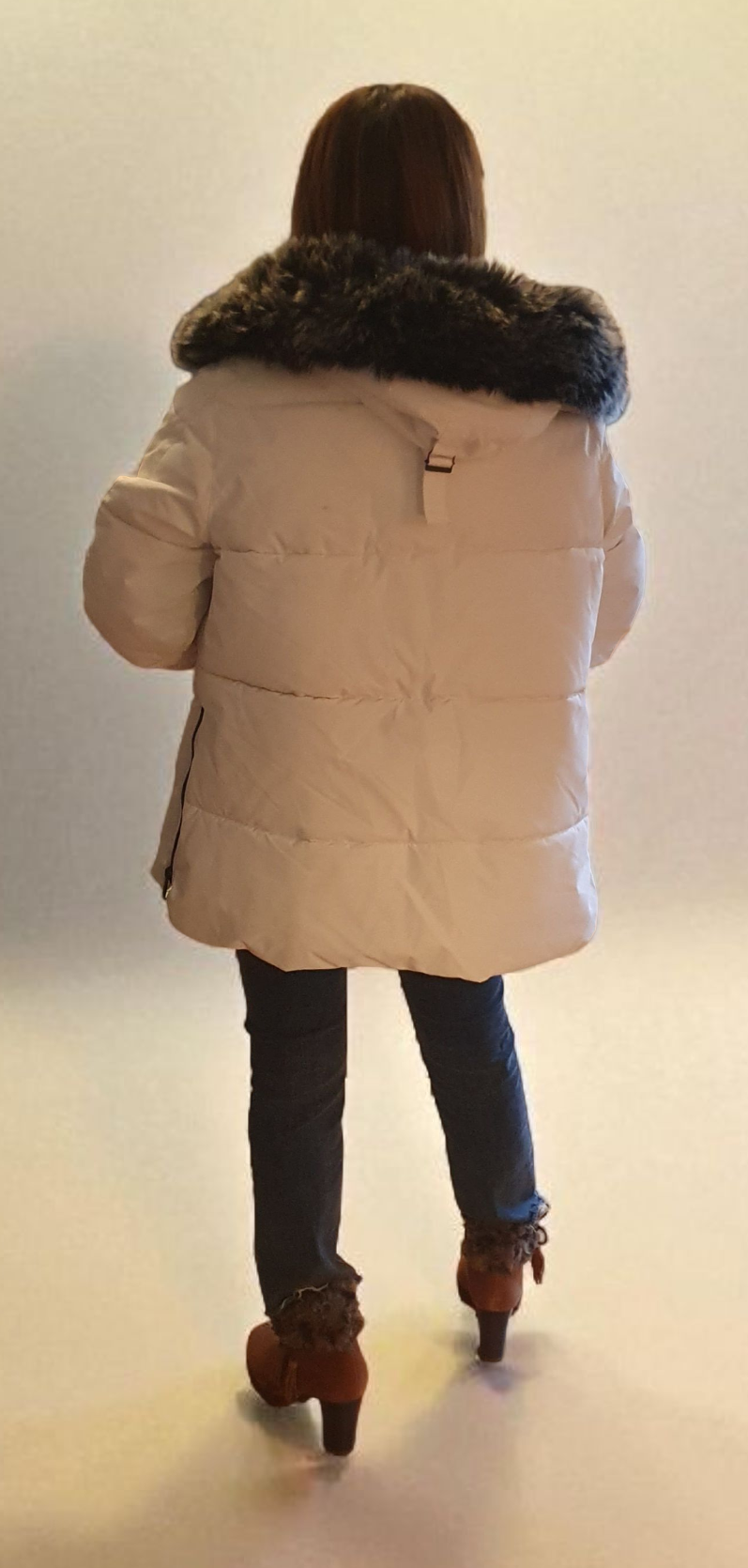 Vinterjacka med pälskrage