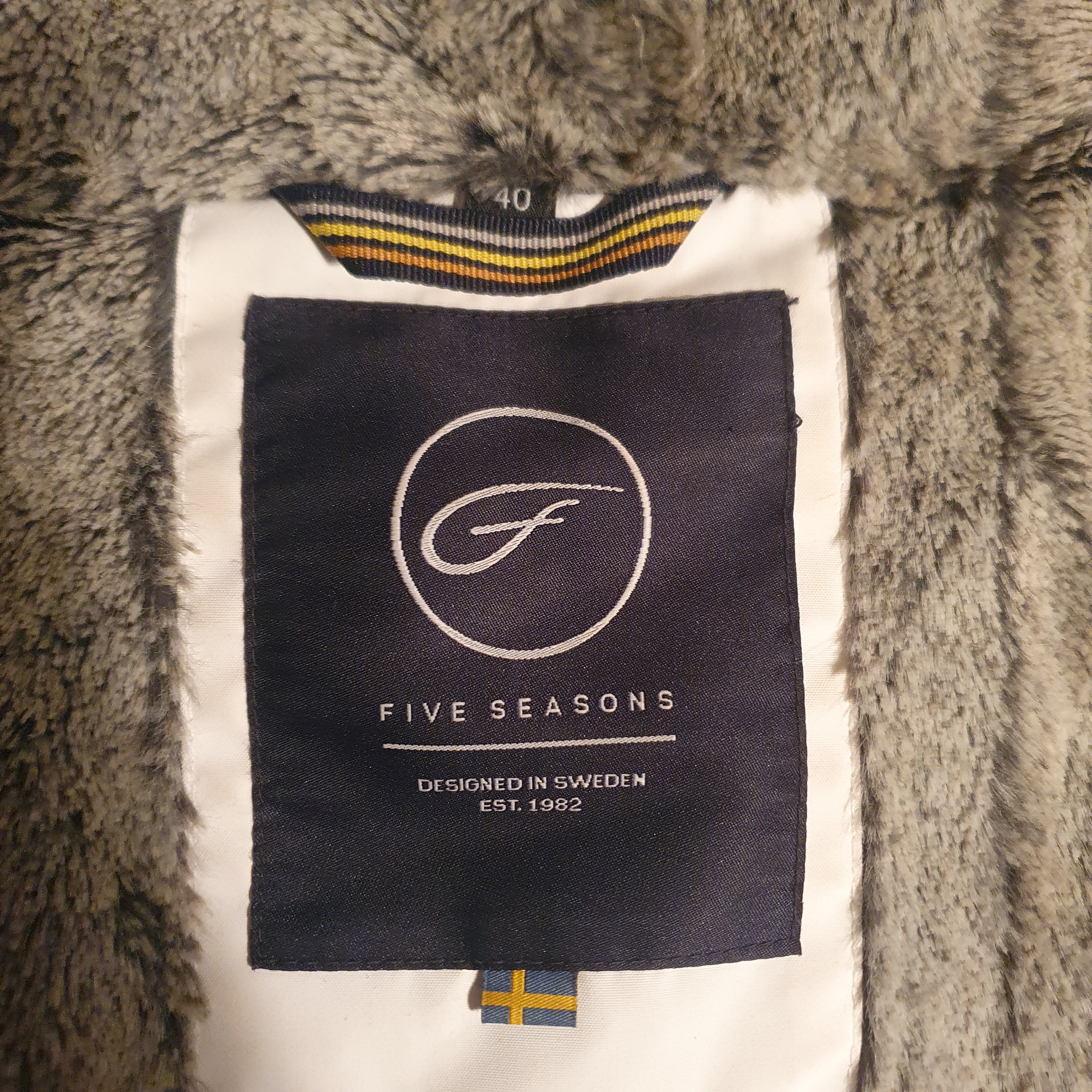 Vinterjacka med pälskrage