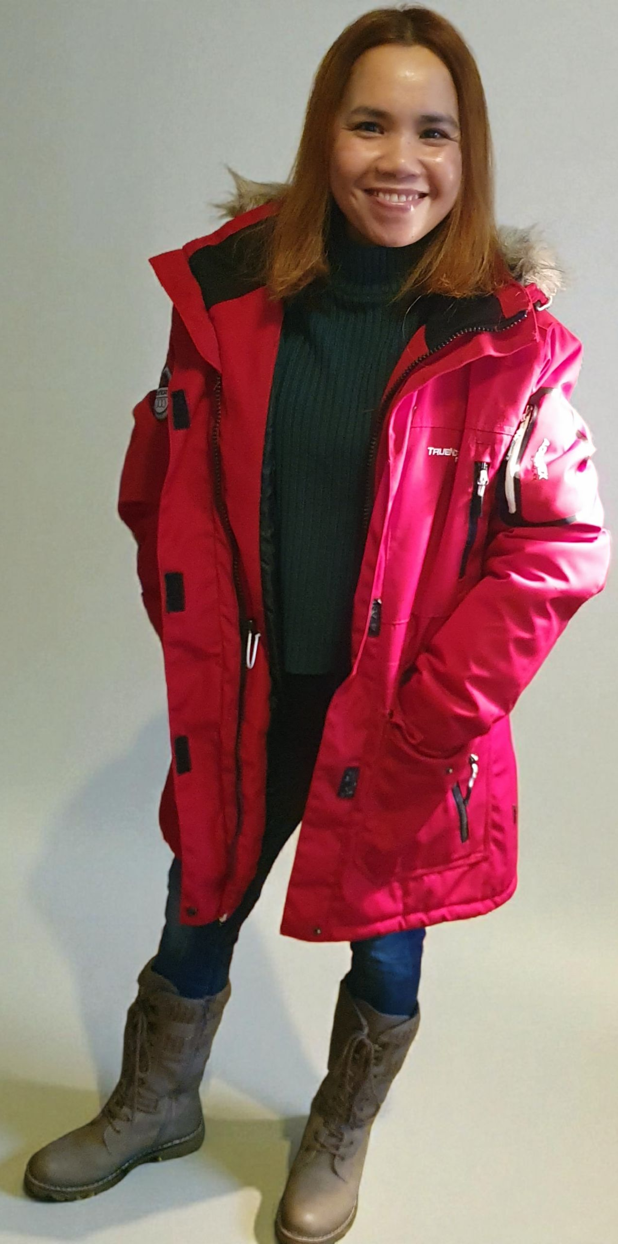 Röd vinterjacka / parkas