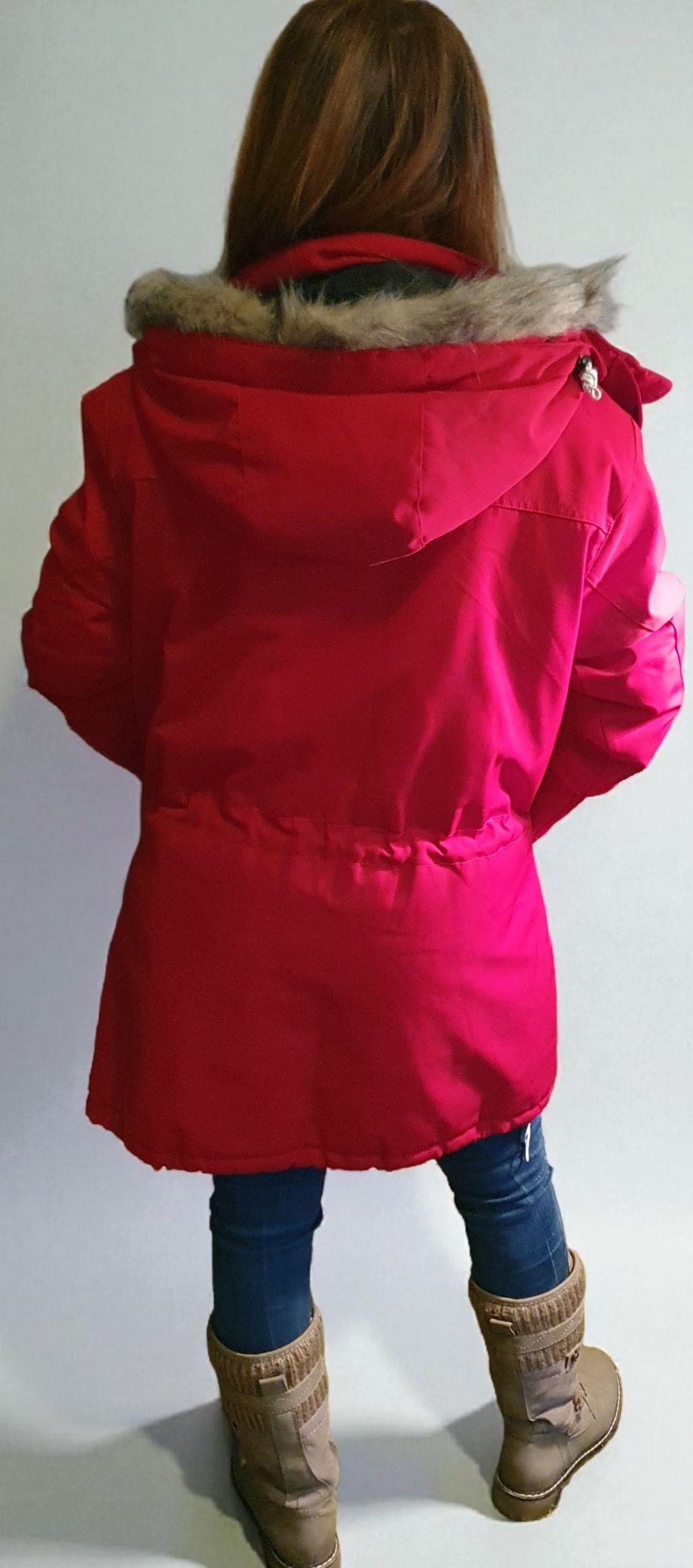 Röd vinterjacka / parkas